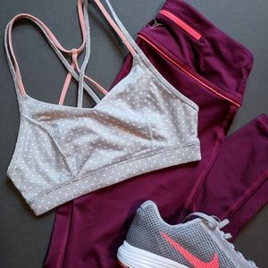 NWT Polka Dot Sports Bra